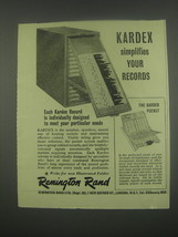 1949 Remington Rand Kardex Ad - Each Kardex record is individually designed - $18.49