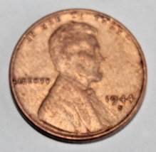 1944 S  penny, error &quot;L&quot; in LIBERTY on rim - £60.52 GBP