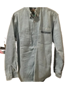Harley Davidson Button up Shirt Denim faded Distressed Vintage  Chambray... - $449.74 MXN