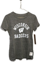 Soft M Streaky Grey Sport T Shirt Wisconsin W Badgers New - $14.99