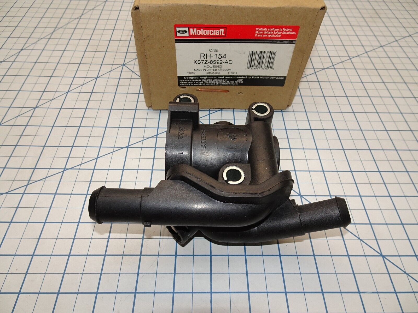 Ford XS7Z-8592-AD Thermostat Housing RH-154 OEM NOS - $46.42
