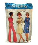 70s Simplicity Pattern 6674 Mod Dress Top Wide Leg Pants Sizes 22.5 24.5... - £6.11 GBP