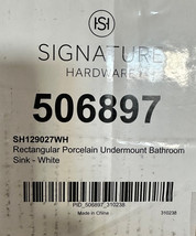 Signature Hardware 419618 Holcomb 30&quot; Undermount Single Basin Granite Composite - £253.08 GBP