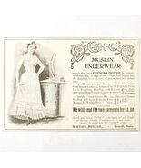 Chic Muslin French Lingerie 1897 Advertisement Victorian Fashion ADBN1A3 - €17,17 EUR