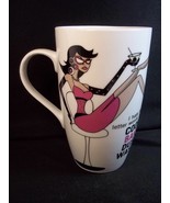 Coffee mug I hate 4 letter words cook bake dust wash black pink geometri... - $10.35