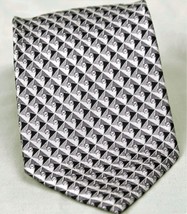 Umberto Frasi Checkered Geometric Design Silk Necktie    - $8.04