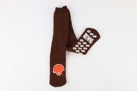 NOS Vintage 80s NFL Cleveland Browns Football Spell Out Knit Socks Brown... - £31.51 GBP