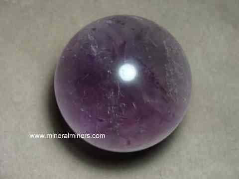 Amethyst Sphere with Phantom Layers, 2.4&quot;, Decorator Amethyst Ball, Meta... - $152.00