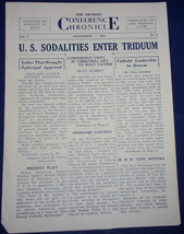 Vintage Detroit Conference Chronicle Sodalists Enter Triduum 1931 - £5.49 GBP