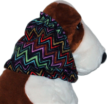 Bright Chevron Stripe Cotton Dog Snood by Howlin Hounds Size Puppy Short - £8.79 GBP
