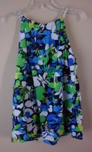 Kenneth Cole New York Sleeveless Tunic Top Size 12 Green Blue White  yellow - £17.97 GBP