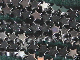 6mm Hematite Star Beads (80+ per strand) Very Uniform Metallic Grey - £2.81 GBP
