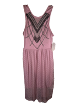 Altar&#39;d State Womens Small Dress PINK Beaded Overlay Sleeveless A-Line - AC - £13.18 GBP