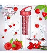 25OZ Infusion Sports Water Bottle  Fruit Infused Water Removable Fruit Infuser
