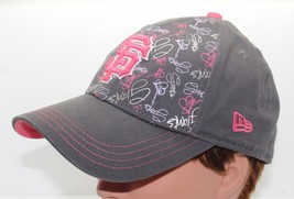 SF Giants New Era MLB Youth Hat Gray Pink Baseball Cap Hat Adjustable Back - £9.54 GBP