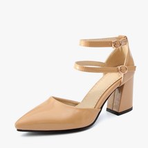 QUTAA 2021 Women Shoes Platform All Match Pointed Toe Shallow Two-piece Summer S - £50.67 GBP