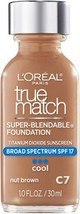 L&#39;Oreal Paris True Match Hyaluronic Tinted Serum Foundation Makeup, C7 Nut - £12.01 GBP
