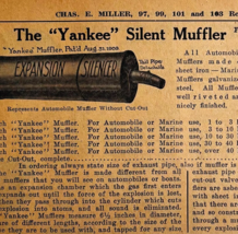 1917 Yankee Silent Muffler Auto Boats Advertisement Chas Miller Automobi... - $24.99