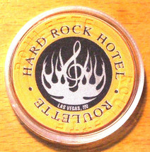 (1) Hard Rock Casino ROULETTE Chip- Peach-VEGAS-Silver Flames- Outside H... - $8.95