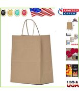 Durable 8x4.5x10 Kraft Paper Gift Bags with Twisted Handles - 25 Count Set - $315.55 MXN