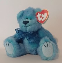 Vintage 1993 Ty Attic Treasures 8” Azure Poseable Articulated Blue Bear - $9.90
