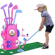 Kids Golf Clubs, Toddler Golf Set With 8 Balls, Putting Mat, 4 Golf Sticks, 2 Pr - £43.90 GBP