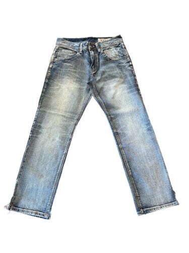 Primary image for Faded Glory Men’s Vintage Authentic Premium Denim Jeans Light Wash Straight leg