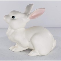 Hagen Renaker DW Papa Rabbit Bunny Blue Eyes White Sticker Figurine - $42.06