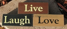  30943LLL-Love Live Laugh Wood Blocks  - £5.55 GBP