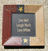   32084L - Live Well Laugh Often Love Much Wood Plate - £9.40 GBP