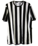 The Rail Womens Black White Stripe Ref Cotton Blend Short Sleeve Top Lar... - $15.43