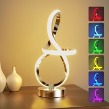 Modern Table Lamp, Musical Note Design Spiral Lamp With 7 Rgb Led Colors, Touch  - £57.54 GBP