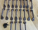 20 Cast Iron RUSTIC Barn Handle Gate Pull Shed Door Handles Fancy Drawer... - $49.99