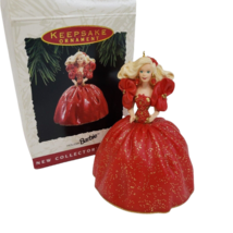 Vintage 1993 Hallmark Mattel Holiday Barbie Keepsake Christmas Ornament 1ST - £21.66 GBP