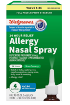 Walgreens 24 Hour Relief Allergy Nasal Spray0.62fl oz x 4 pack Exp 2025 - $21.28