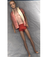 Original 1961 Mattel First Barbie&#39;s Boyfriend Ken 070 Brown Flocked Hair... - $20.00