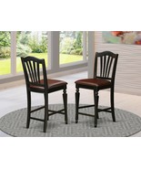 Set Of 2 Chelsea Counter Height Bar Stool Chairs With Faux Leather Seat ... - £236.35 GBP