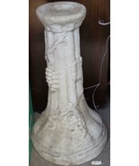 Vintage Concrete Bird Bath Base – GDC – GREAT EMBOSSED DESIGN – NICE YAR... - $197.99