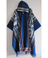 Poncho with Hood | Soft and Comfortable Wool | Native Design | Handcrafted - $78.11