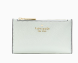New Kate Spade Leila Small Slim Bifold Wallet Pebble Leather Lime Sherbert - £41.77 GBP