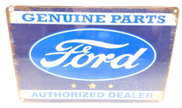 Genuine Parts Ford Dealer Metal Tin Sign 4 Corner Holes Home - Garage Decoration - $15.94