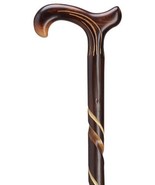 Unisex Derby Cane Natural Chestnut  -Affordable Gift! Item #DHAR-9105500 - £68.57 GBP