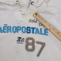 Aeropostale #87 Youth Girl White Drawstring Hoodie Pullover Sweatshirt Size XL image 3