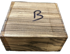 B-GRADE Kiln Dried Zebrawood Bowl Blank Turning Wood Lumber 6&quot; X 6&quot; X 2 1/2&quot; - £22.92 GBP