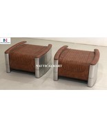NauticalMart Aviator Ottoman Chair Mid Century Vintage Industrial Sof+++... - $2,939.20 CAD