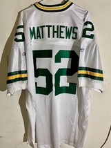 Reebok Authentic NFL Jersey Green Bay Packers Clay Matthews White sz 48 - £67.05 GBP