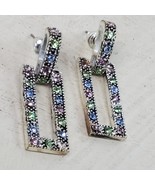 Vintage Estate Friedman&#39;s Jewelers Dangle Drop Earrings 1.5 Inch - $21.73