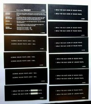 Rocky Pinball Machine Game Score Instruction Card Set Original NOS 1982 - £24.98 GBP