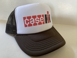 Vintage Case Tractors Hat International Trucker Hat snapback Brown Farm Cap - $14.73