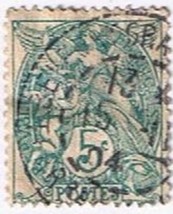 Stamp France Liberty Equality Fraternity 5c Green Used - £0.54 GBP